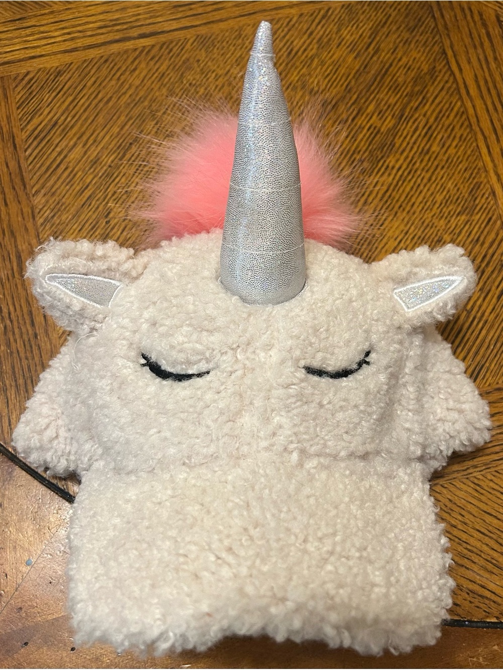 Holiday Time:  Unicorn Sherpa Baseball Cap, Adjustable, One Size